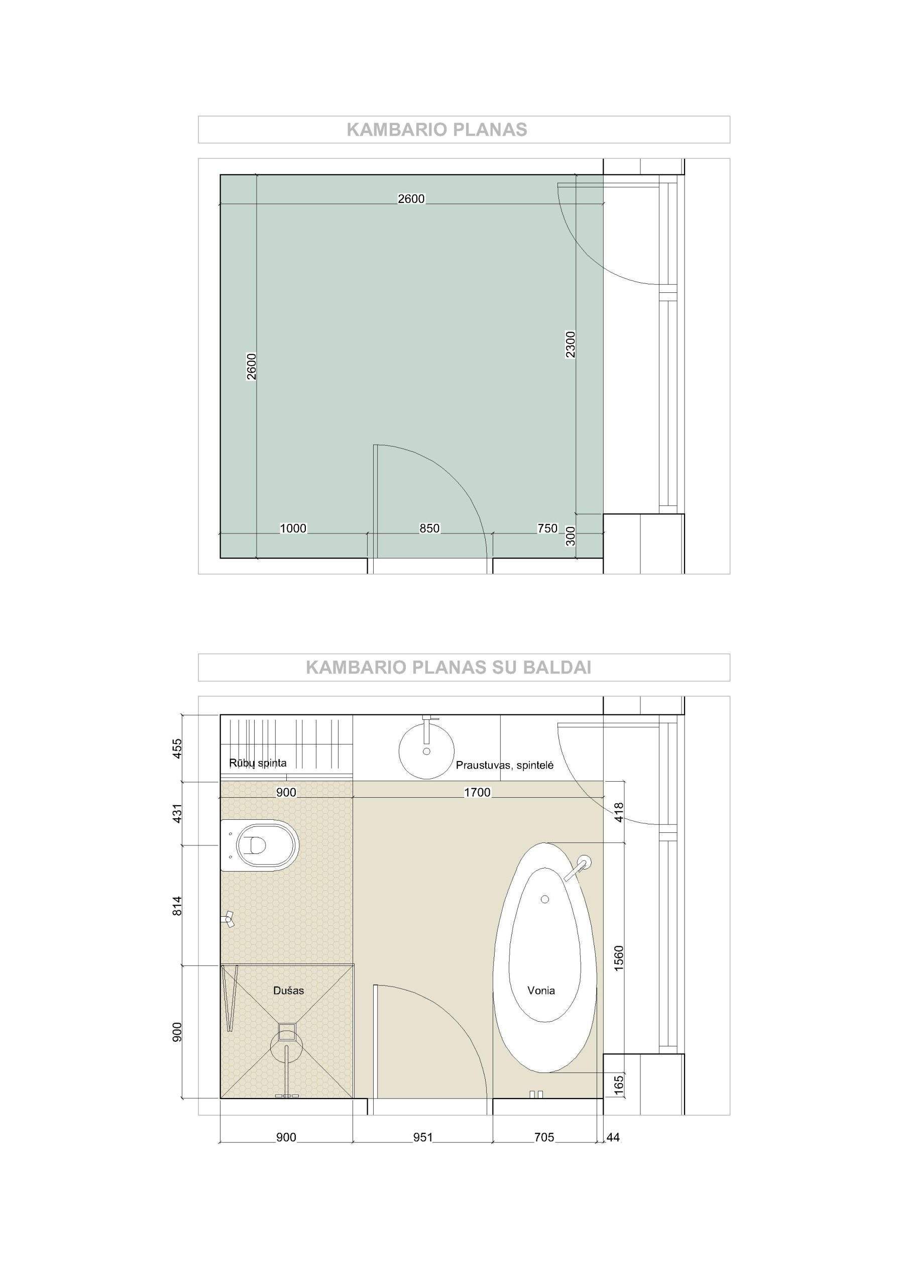 Erdvių funkcinis zonavimas - detalus baldų išdėstymo planas - Image 2